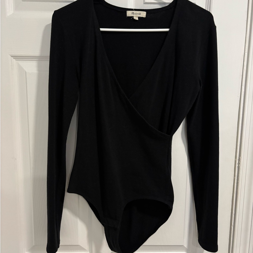 Madewell Black Wrap Bodysuit